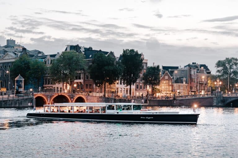 Iconic boat Stan Huygens on the Amsterdam Canals